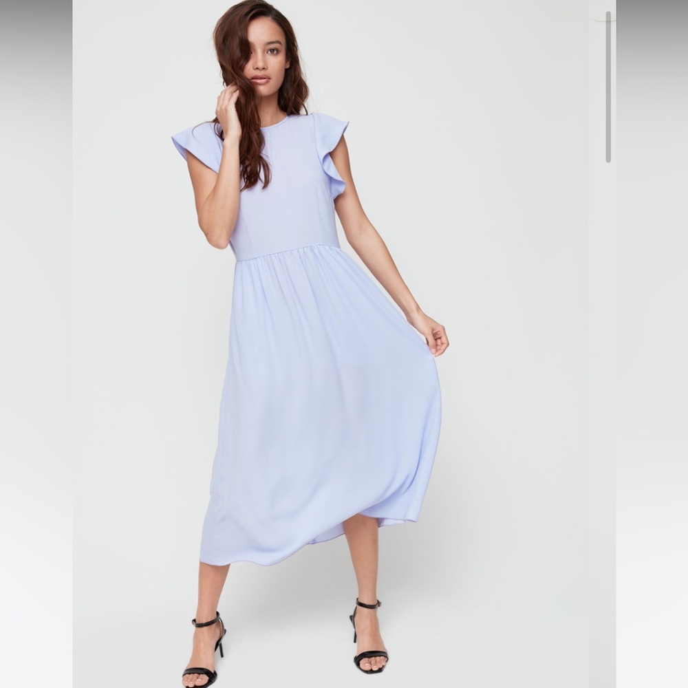 Aritzia Lavender Blue Midi Dress